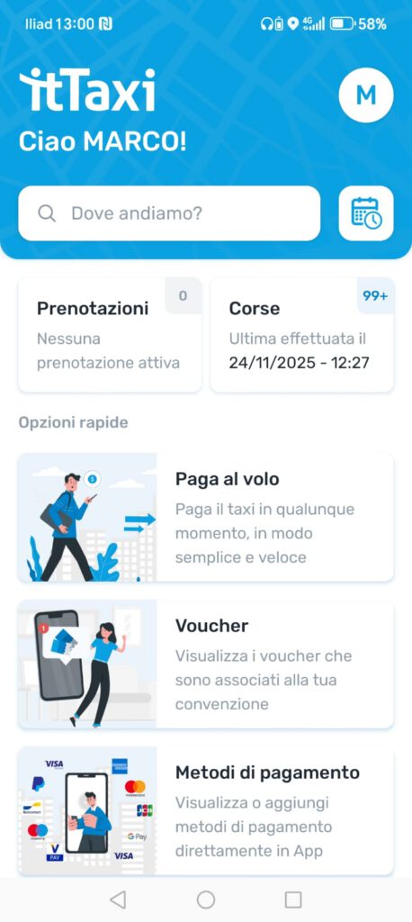 itTaxi app New Home