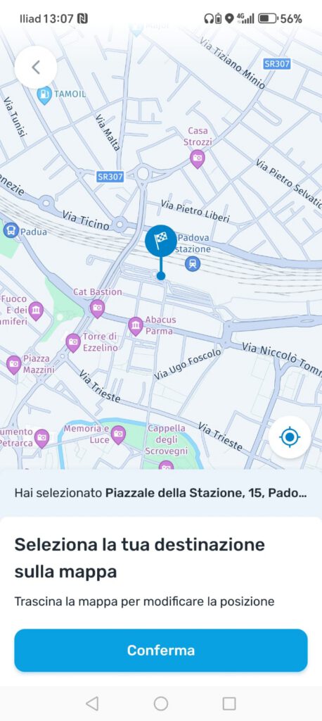 itTaxi app New Mod destinazione 1