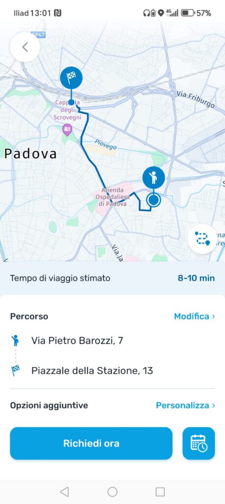 itTaxi app New richiedi corsa