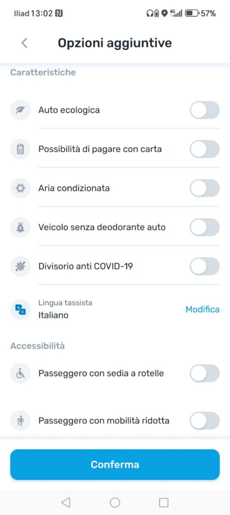 itTaxi app New selettive